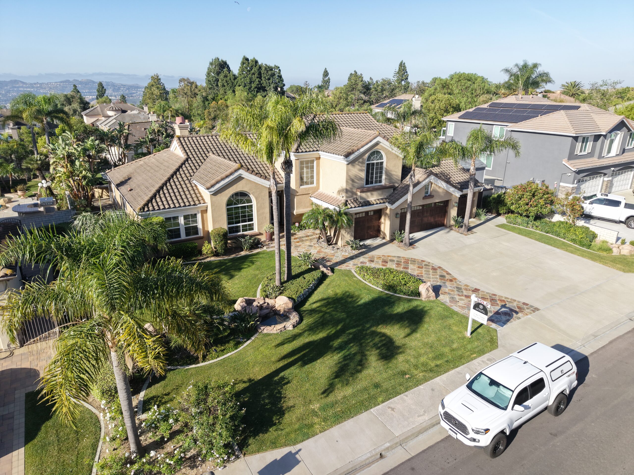 Drone view of a home inspected by SoCal Home Inspects in Yorba Linda, California